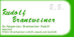 rudolf brantweiner business card